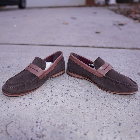 Silver Street London Men's 9 Ancona Suede Penny Loafers Articuno Aladdin - Picture 5 of 10